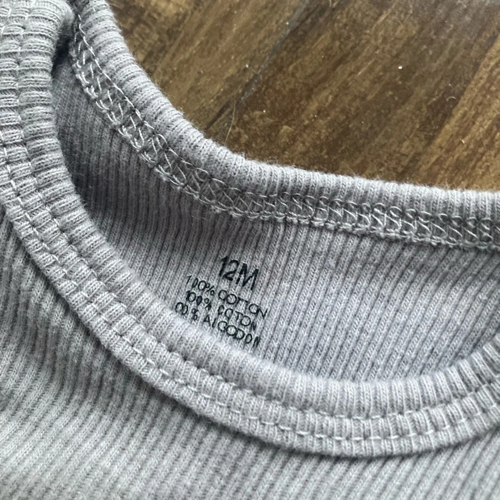 Carter's Gray, Orange, and Blue Bear and Stripes Bodysuits